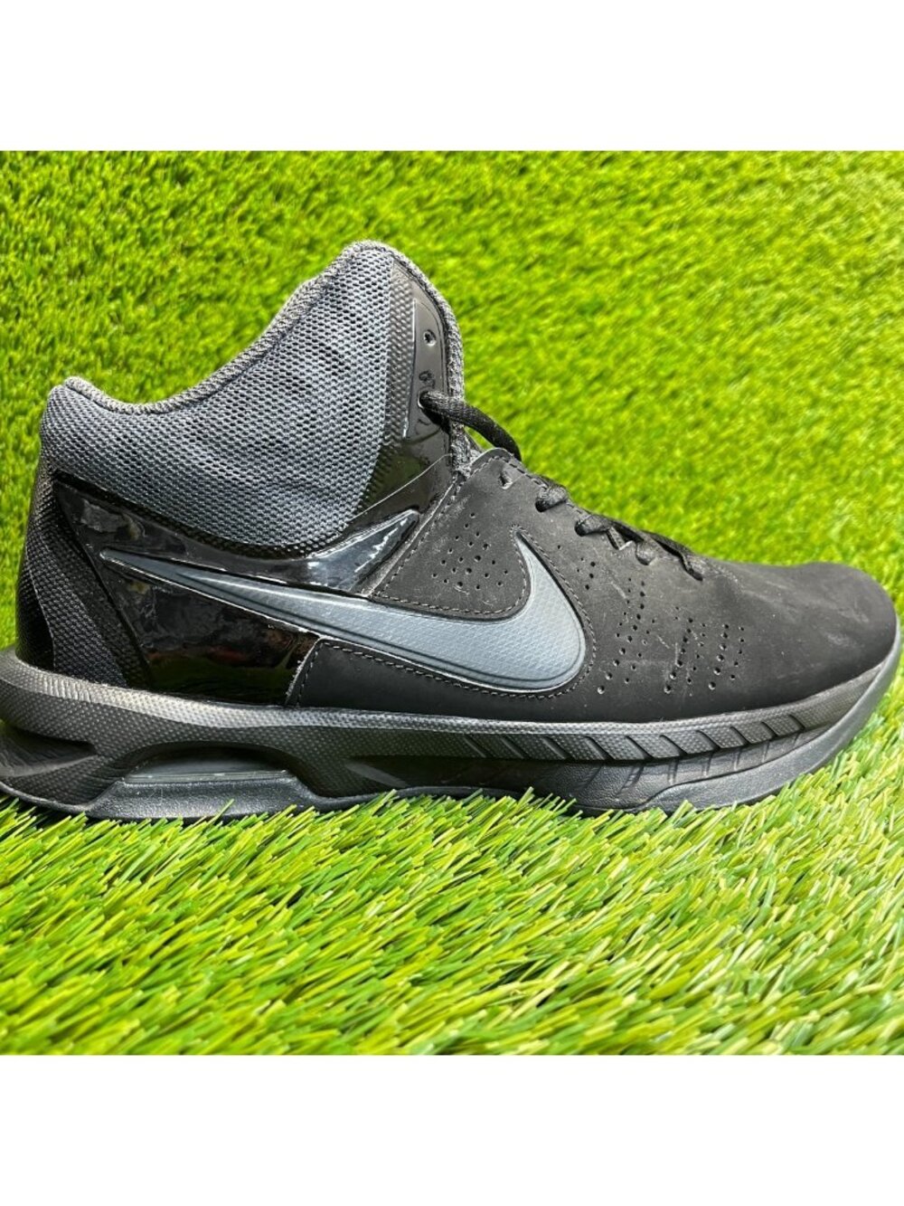 Nike Air Visi Pro 6 Mens Size 8.5 Black Gray Athletic Basketball Shoes Sneakers
